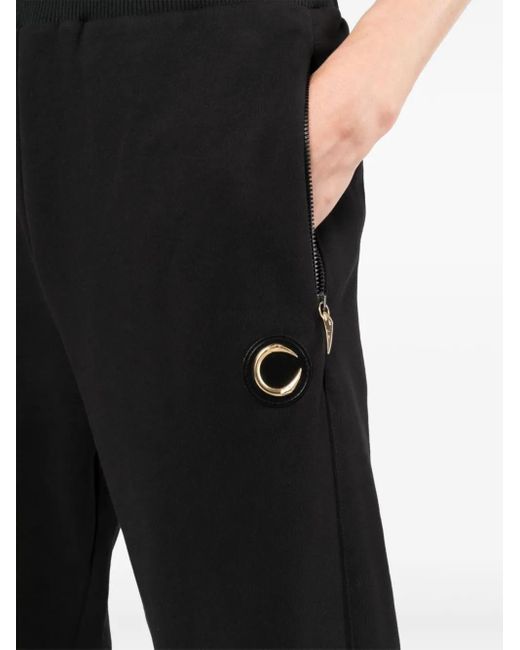 Roberto Cavalli Black Logo-Plaque Track Pants for men
