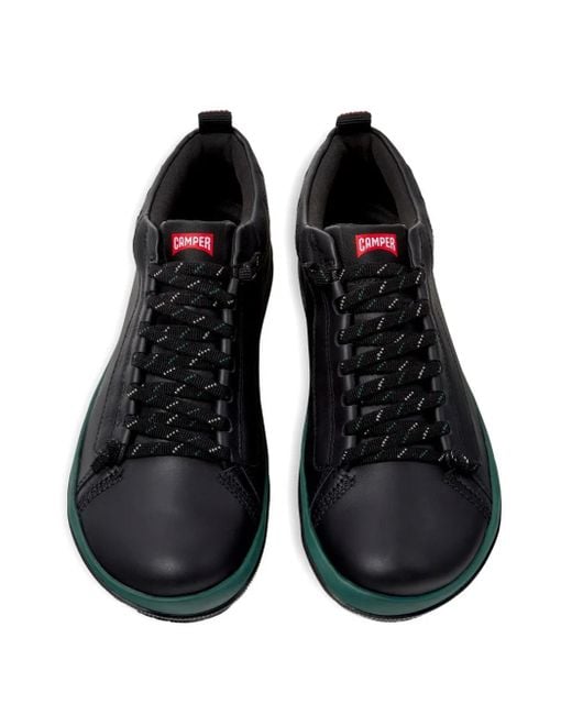 Camper Black Peu Pista Gm Leather Lace-Up Sneakers for men