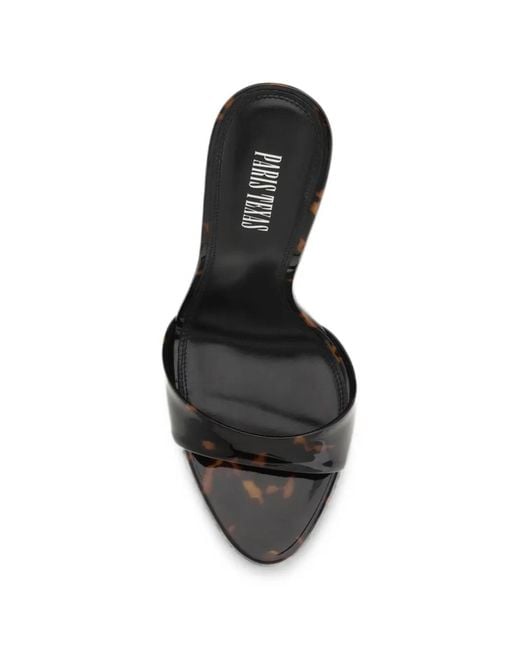 Paris Texas Black Lidia Tortoiseshell-Effect Sandals