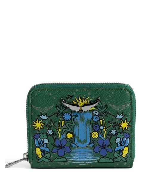 Zadig & Voltaire Green Mini Zv Monogram Wallet