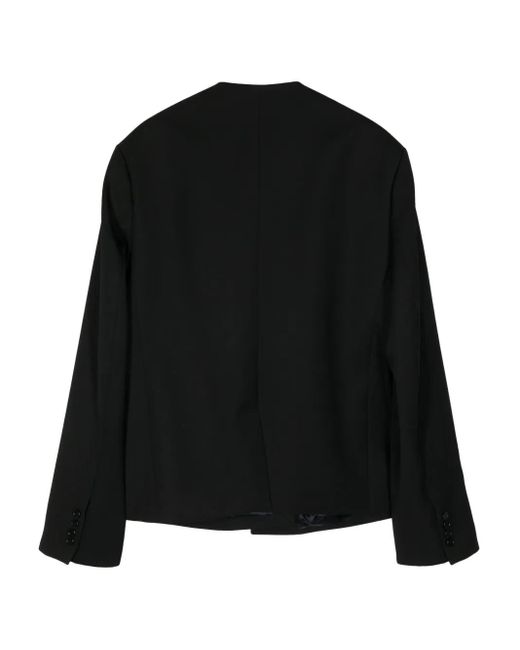 BOTTER Black Collarless Virgin-Wool Blazer
