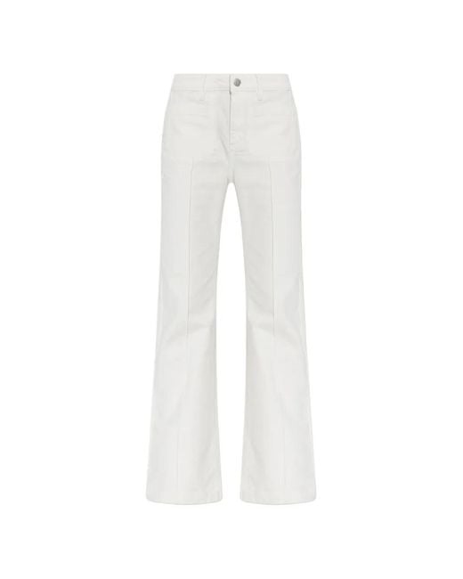 Munthe White Patch-Pocket Flared Trousers
