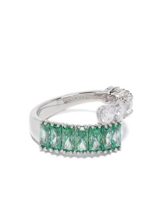 Swarovski Green Matrix Mixed-Cut Crystal Ring