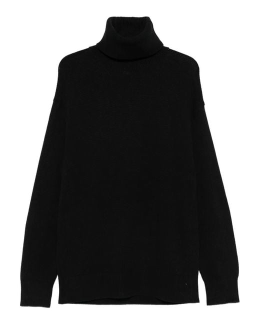 Totême Black Roll-Neck Sweater