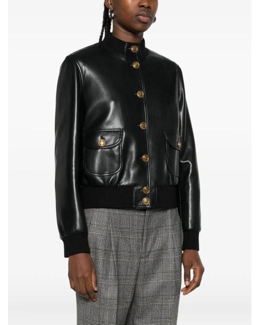 Twinset Black Button-Fastening Pocket Jacket
