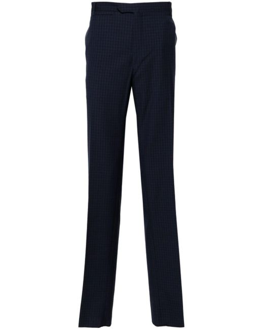 Corneliani Blue Mid-rise Tailored Wool Trousers for men