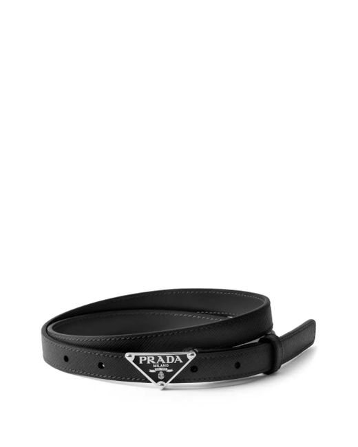 Prada Black Saffiano-Leather Belt