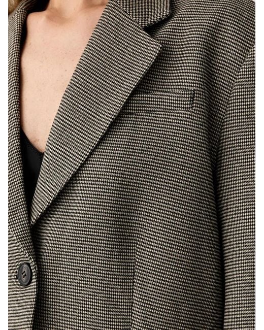 Gestuz Black Houndstooth Cropped Blazer
