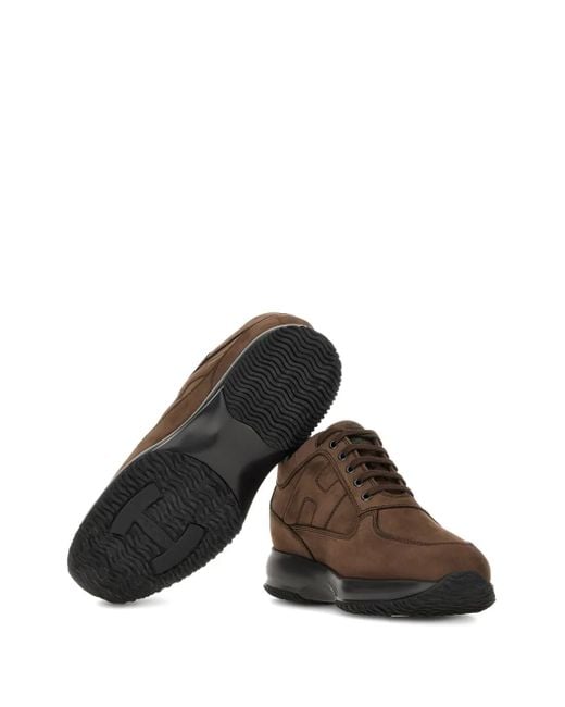 Hogan Brown Interactive Sneakers for men