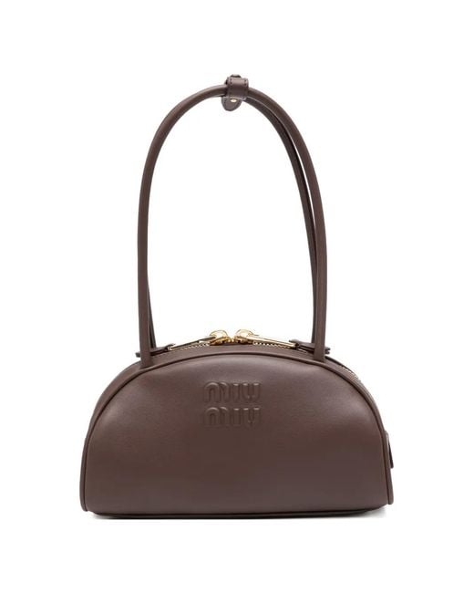 Miu Miu Brown Beau Small Leather Handbag