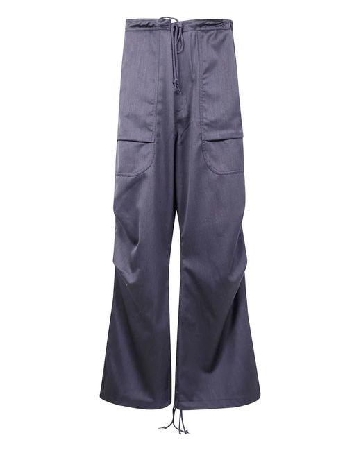 Entire studios Blue Drawstring Cargo-Pocket Trousers