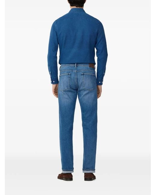 Hackett Blue Straight-Leg Jeans for men