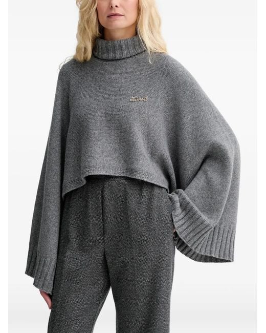 Twinset Gray Turtleneck Sweater