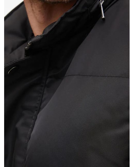 Theory Black Hooded Zip-up Gilet for men