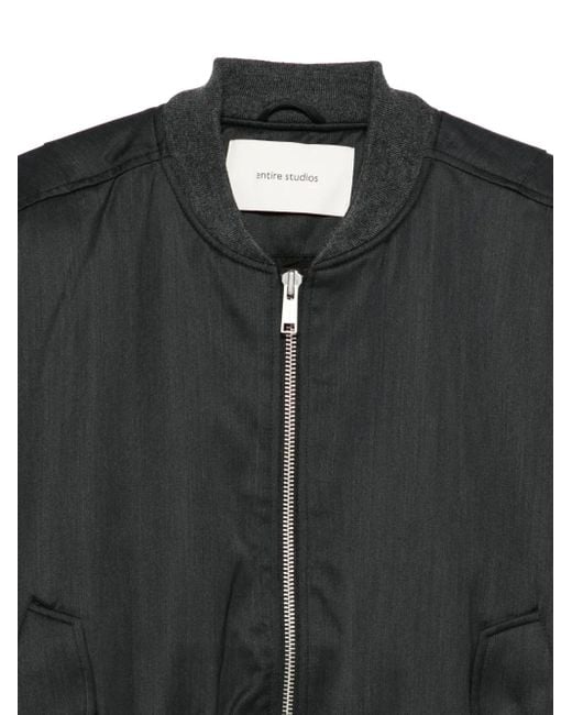 Entire studios Black Broad Bomber Jacket