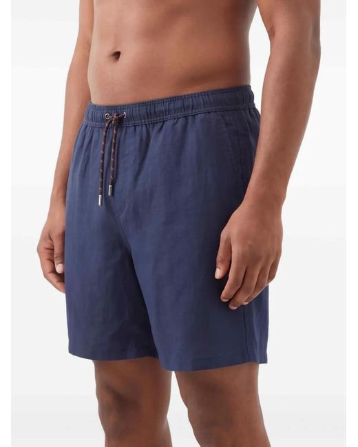 Sease Blue Drawstring Swim Shorts for men