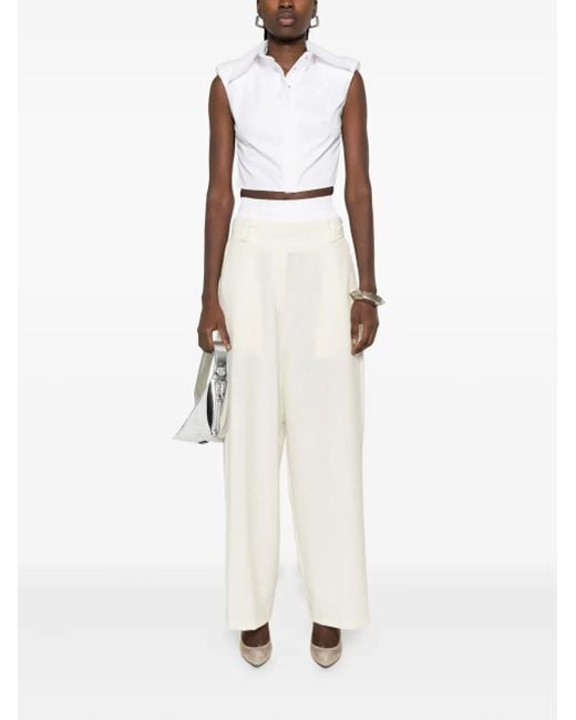 Vestiaire d'un Oiseau Libre White Point-Collar Shirt