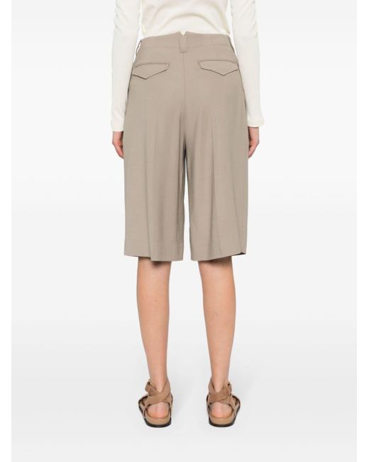 Ami Paris Tailored Knee Shorts in Natural Lyst