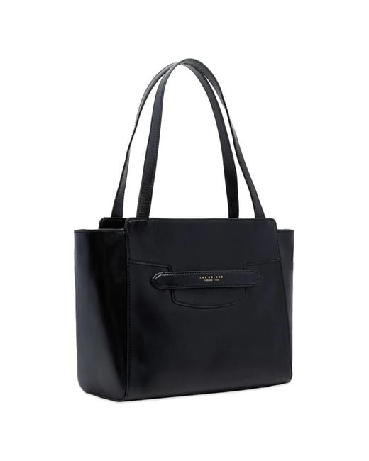 The Bridge Black Leather Tote Bag