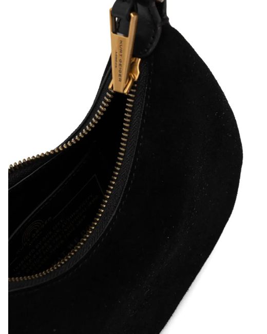 Kurt Geiger Black Chelsea Chain-Handle Suede Handbag