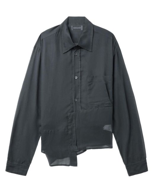 Magliano Gray Asymmetric Cotton Shirt