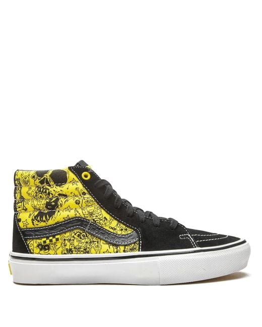 Vans Yellow X Spongebob Squarepants Skate Sk8-Hi Sneakers for men