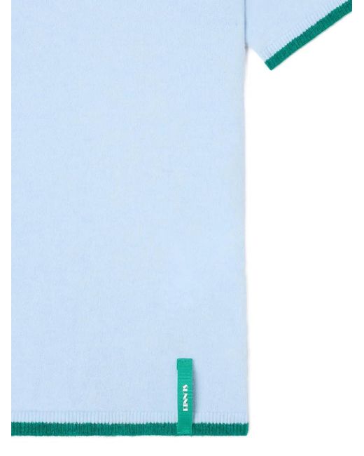Sunnei Blue Short-Sleeve Knit Top