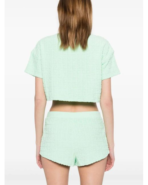 Givenchy Green T-Shirt Cropped Capsule Plage