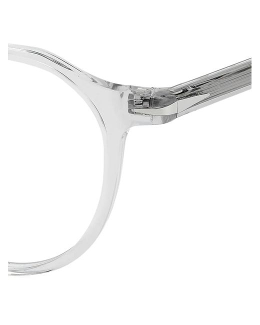 David Beckham White Round-Frame Glasses