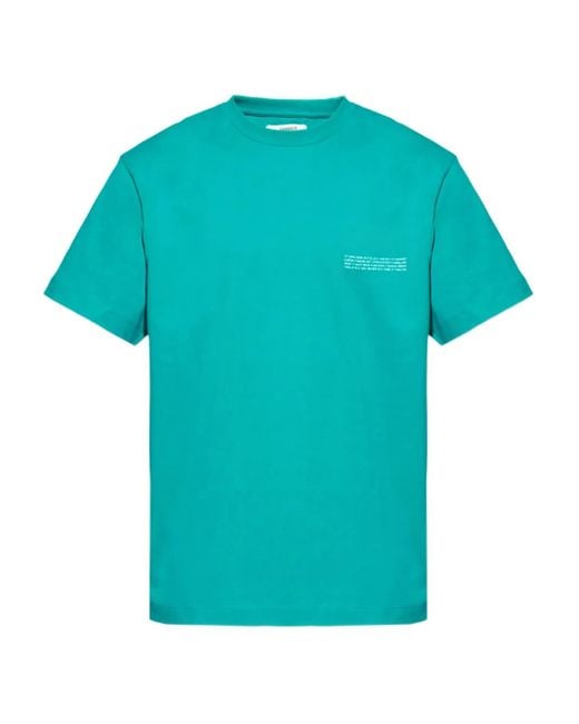 PANGAIA Blue Organic Cotton Crew-Neck T-Shirt