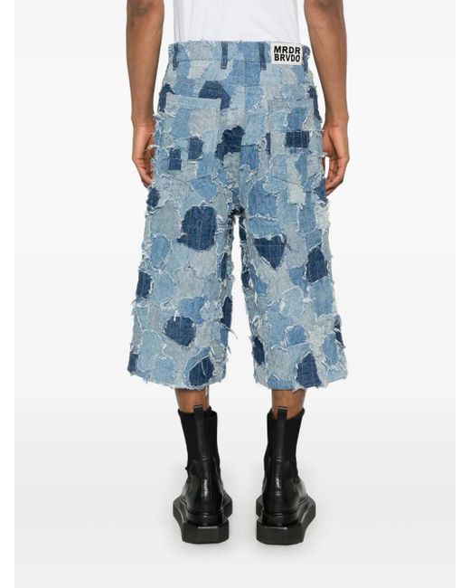 Short En Jean Boro À Poches Cargo Who Decides War pour homme en coloris Blue