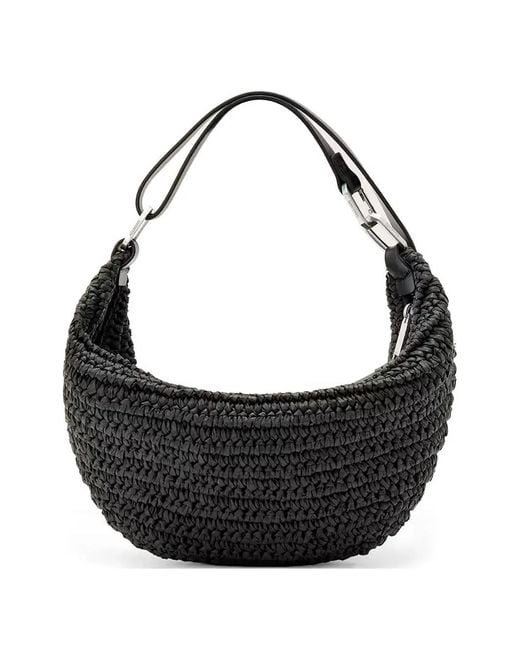 AllSaints Black Micro Luna Shoulder Bag