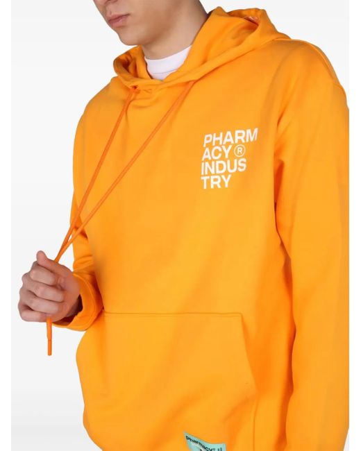 Pharmacy Industry Orange Drawstring Hoodie for men