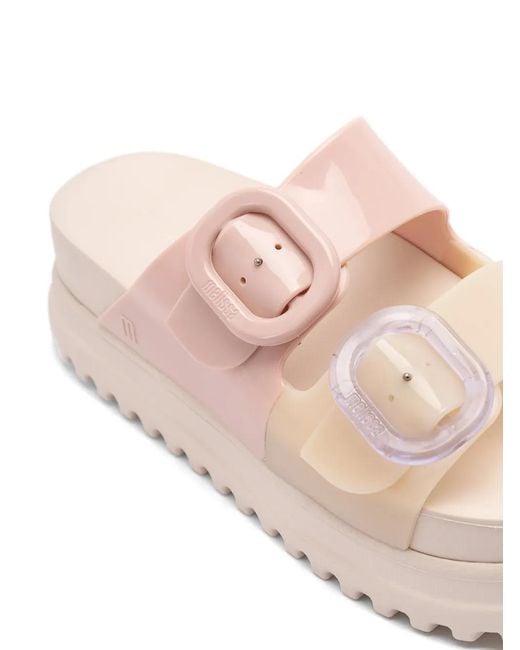 Melissa Pink Cozy Buckled Platform Sandals