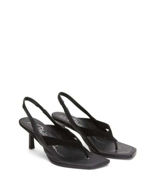 3.1 Phillip Lim Black 68Mm Slingback Leather Sandals