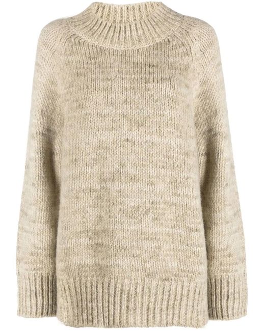 Maison Margiela Natural Chunky-knit Crew-neck Jumper