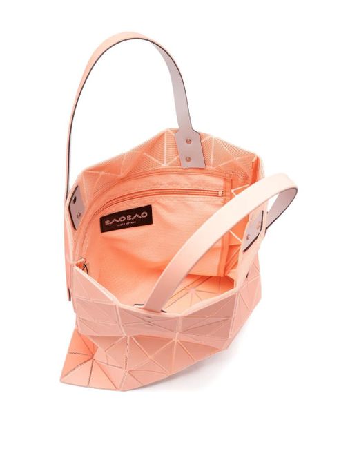 Issey Miyake Pink Geometric-Pattern Tote Bag