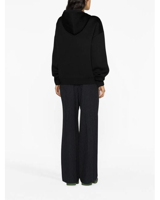 J.W. Anderson Black Mouse Intarsia-Knit Hoodie