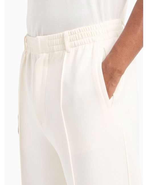 Pantalon de jogging à coupe fuselée Emporio Armani pour homme en coloris White