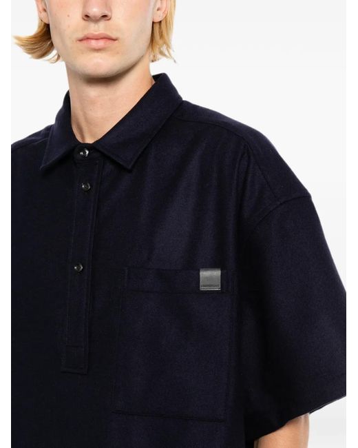 DARKPARK Blue Alex Wool Polo Shirt for men