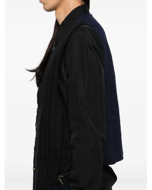 Chaleco a rayas Ziggy Chen de hombre de color Black