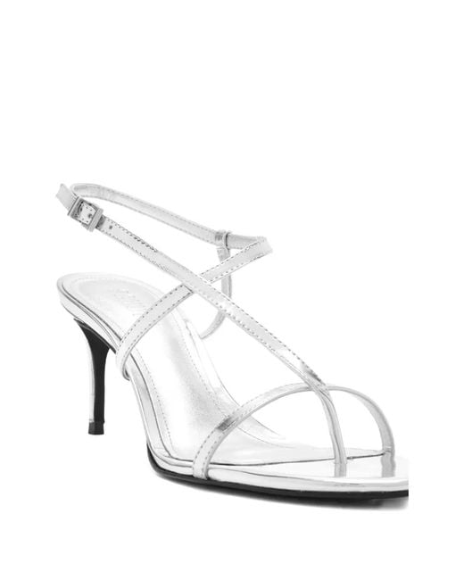 SCHUTZ SHOES White Azure Crossover-Strap Heeled Sandals