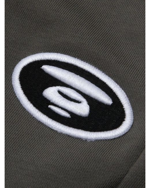 Aape By A Bathing Ape Gray Ape-Appliqué Track Shorts for men