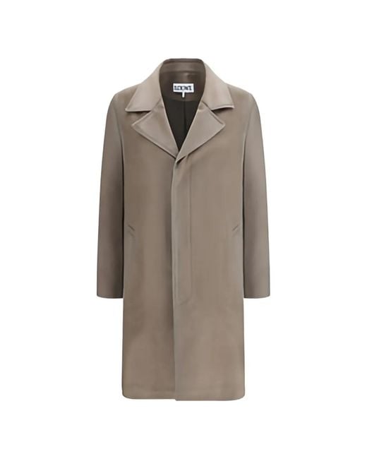 Loewe Gray Cotton Collar Coat for men