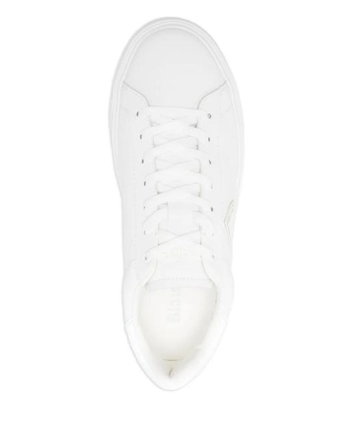 Blauer White Buck07/Lea Leather Sneakers for men