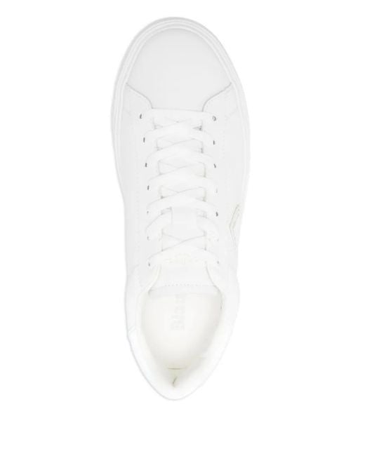 Blauer White Buck07/Lea Leather Sneakers for men