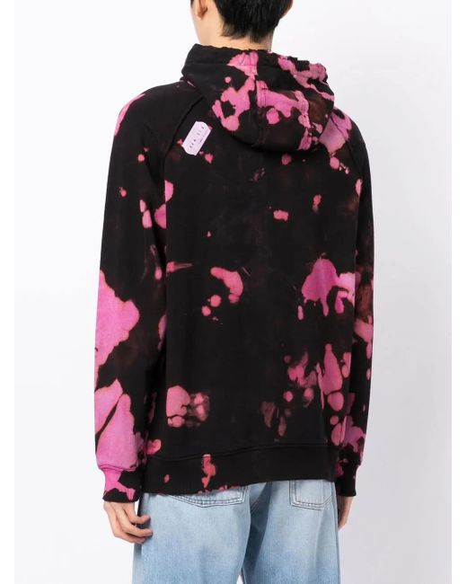 Stain Shade Black X Hiroshi Fujiwara Tie-Dye Print Hoodie for men