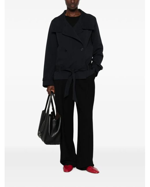 Samsøe & Samsøe Black Sabianca Double-Breasted Belted Jacket