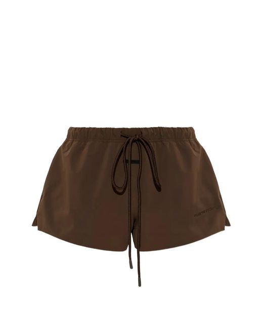 Fear Of God Brown Essentials Drawstring Running Shorts