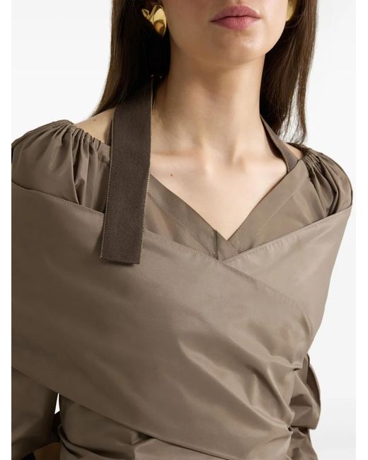 Patou Green Wrap Blouse